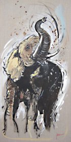 Afrikanischer Elefant Original 1791 
Acryl auf Leinwand 
120 x 60 cm