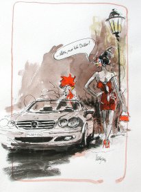 Alles nur käi Dollar Original 1523 
Aquarell/Tusche 
50 x 40 cm