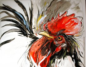 Gallo nero Original 1840 
Acryl/Oel auf Leinwand 
100 x 120 cm