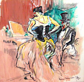 Hommage à Toulouse Lautrec Original 1071 
Acryl/Oel 
50 x 50 cm