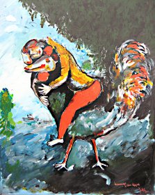 Hommage à Marc Chagall Original 1103 
Acryl/Oel auf Leinwand 
50 x 40 cm
