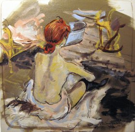 Hommage à Toulouse Lautrec Original 1456 
Acryl/Oel 
30 x 30 cm