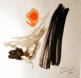 Informel Original 1545 
Chinatusche Aquarell auf Papier 
30 x 30 cm